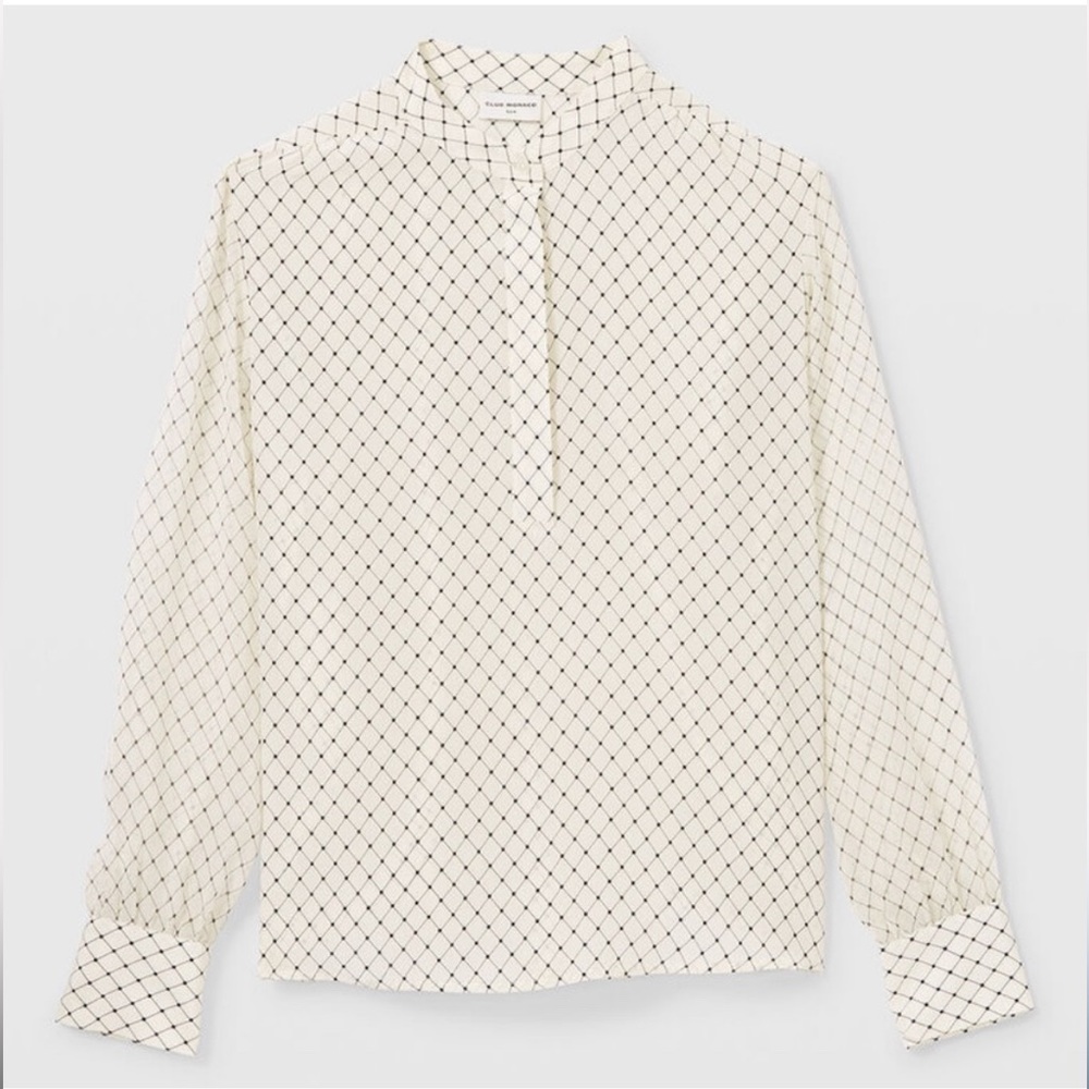 Club Monaco Silk Popover Blouse